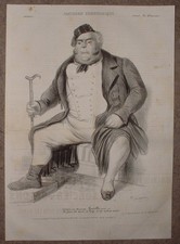 CLA 275 CARICATURE 1841 de l'Acteur de Théâtre FERVILLE del Benjamin Roubaud
