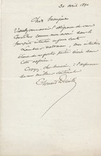 Edouard Detaille se constitue partie civile lettre autographe signée