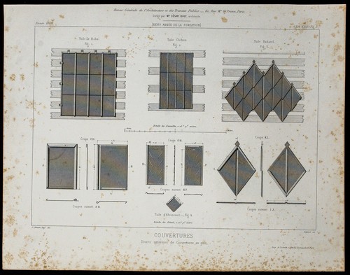 1865 tuiles et couvertures - -,