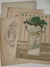 Lot de 5 partitions anciennes