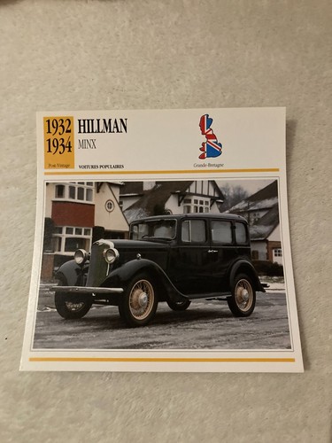 Carte fiche auto - fiche, minx