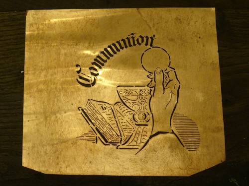 Ancien pochoir cuivre - , de