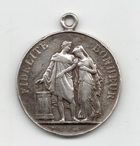 Médaille mariage argent - médaille, en