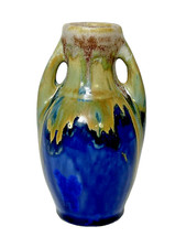 VASE  EN GRÈS ÉMAILLÉ style art déco  Méténier XXème