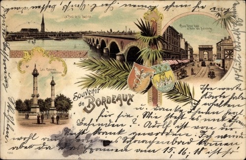 Litho bordeaux gironde pont - litho, gironde,