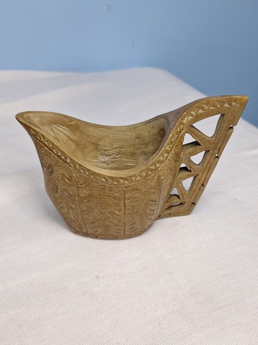 Vintage hand carved wood kuksa - hand,