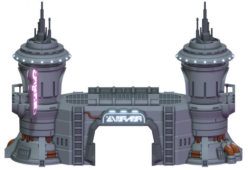 Gatehouse cyberpunk terrain - gatehouse,