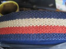 2M DE RUBAN BLEU BLANC ROUGE TRICOLORE ELASTIQUE MILITAIRE