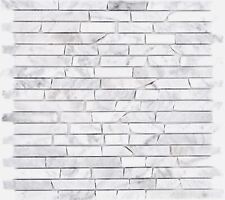 Carreaux de Mosaique Cuisine Marbre Pierre Blanc Carrara Optique 40-brick2000 _F