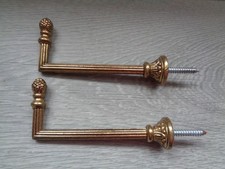 PAIRE DE CROCHETS EMBRASSE RIDEAU EN LAITON  N°2