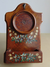 Porte-montre à gousset ancien décor peint main avec muguet