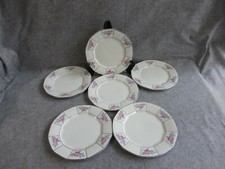 6 assiettes plates faïencerie d'onnaing,style art déco