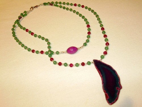 Collana agata giada verde - collana, e