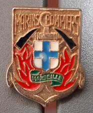 PINS ancien 1990 BMPM BATAILLON MARINS POMPIERS MARSEILLE Marine ORIGINAL