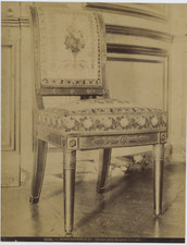 L.P., France, Château de Fontainebleau. Fauteuil style Empire  Vintage albumen p