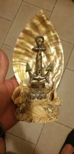 ANCIEN ENCRIER EN COQUILLAGE INKWELL SHELLFISH VERS 1900 AVEC THERMOMETRE