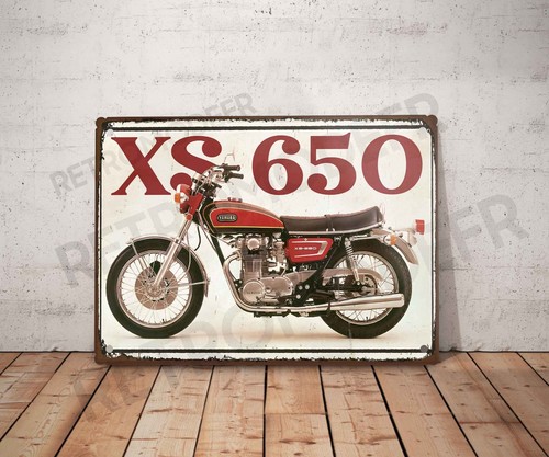 Plaque métal vintage yamaha - plaque,