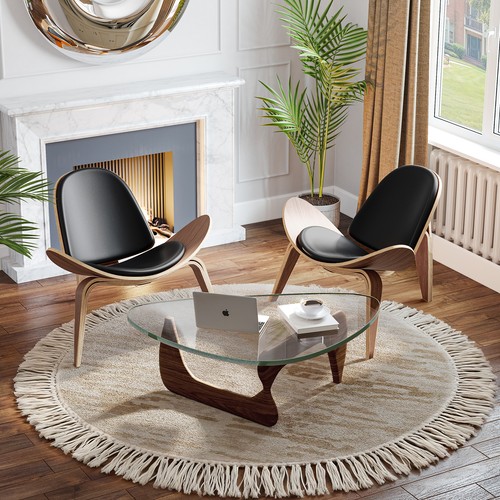 Accent shell chair leather - shell,