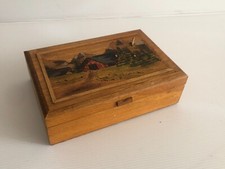 Boite en bois   décor de