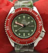 ORIENT Divers Automatic  Movement RED/BLACK Date Rotating Bezel  ? FAST & FREE