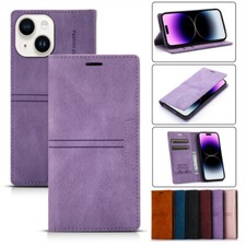 Coque Etui Antichoc Pour iPhone 15 14 13 12 Pro Max X 8 7 Cuir Flip Portefeuille