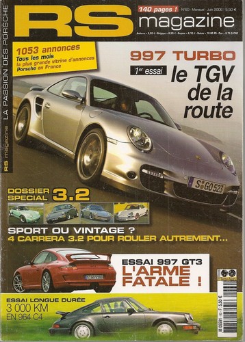 Magazine essai porsche - rs,