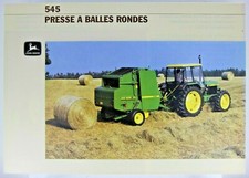 prospectus brochure presse à balles 545 John Deere tracteur tractor traktor