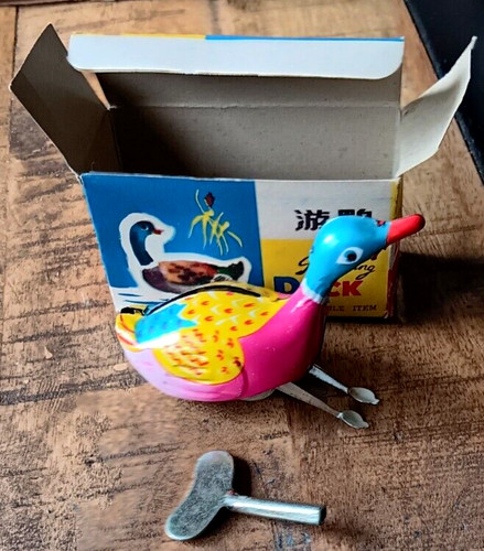 Ancien jouet canard nageur - ancien,
