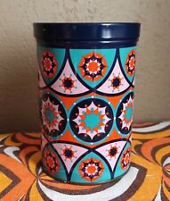 Boîte métal  vintage par Tomado décor Kaléidoscope psychédélique pop art 1970  3