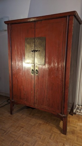 Armoire chinoise couleur rouge - armoire,