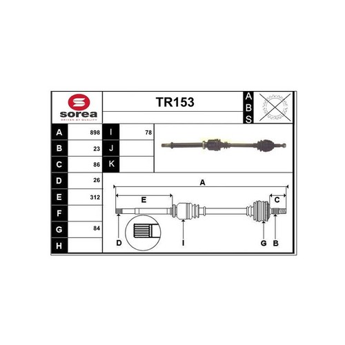 Arbre transmission cardan - transmission,