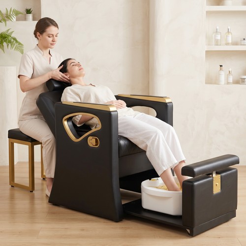 Reclining pedicure chair with - reclining,