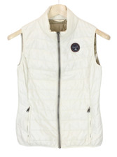 Gilet NAPAPIJRI N0YCGB Femme SMALL Zippé Complet Matelassé Blanc