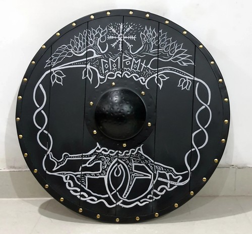 Bouclier viking bois - en,