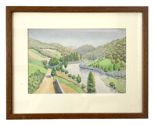 Aquarelle ancienne 1939
