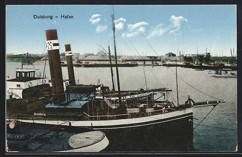 Carte postale duisbourg port - duisbourg,,