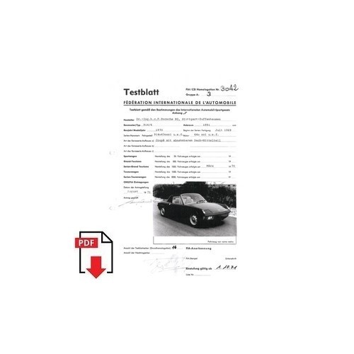 1971 porsche 914 - 1971, testblatt