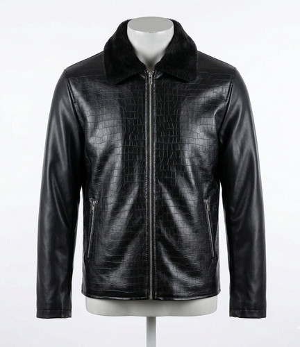 Veste cuir pour homme - cuir,