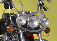 Support Spaan Pour Feux Additionnels Chromés Pour Yamaha Dragstar 1100