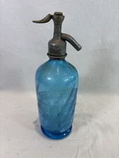 Ancien SIPHON Bleu Pur Cristal
