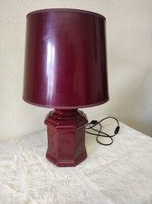 Lampe de Salon, Abat jour en céramique 57 cm de haut Bordeaux