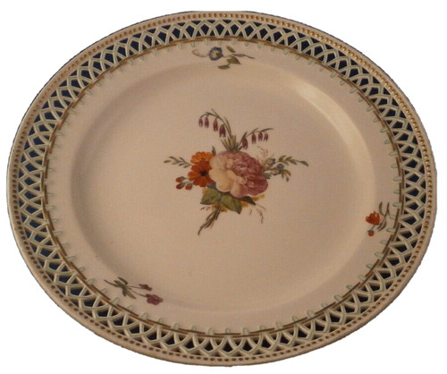 Assiette florale réticulée - assiette,