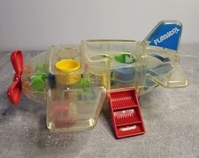 Avion à hélice A Traction Mecanique 1988 PLAYSKOOL Jouet Vintage Ancien