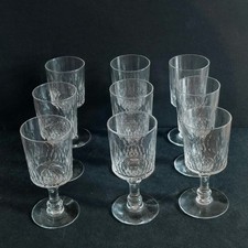 SERIE DE 9 VERRES EN CRISTAL