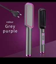 Peigne Chauffante professionnel,Lisseur pour Cheveux Secs/humides