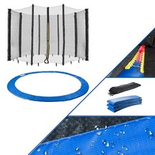 AREBOS Coussin de protection pour trampoline + couverture de bord 366 cm 8 tiges