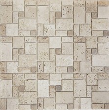 Mosaïque Travertin Pierre Naturelle Combinaison Travertin Beige 10 Surfaces