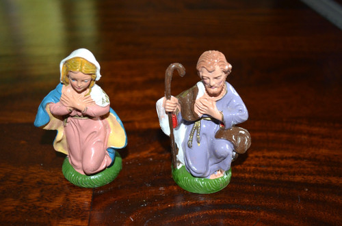 Anciens santons crèche marie - santons,