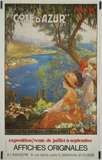 Dellepiane D. Côte d'Azur PLM Circa 1980 Affiche Originale Exposition