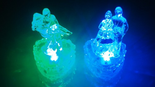 Crystal glass lighted led cake - crystal,